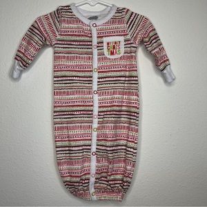 mud pie my first christmas converter gown romper sz 0-3 mo